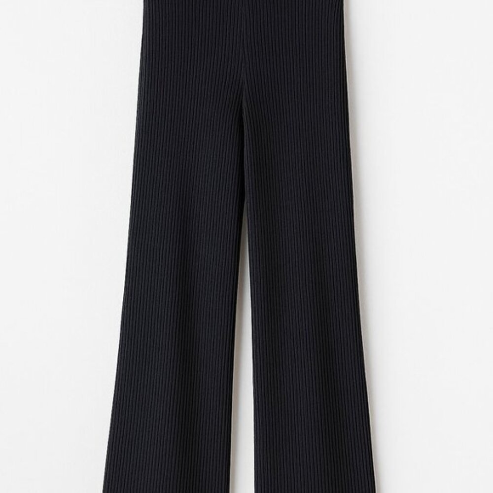 Women's Ellison Rib Flare Leg Pant-M-NWT